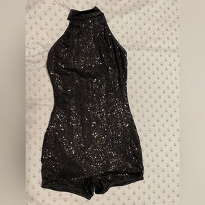 Balera Black Sequin Bodysuit Leotard Costume